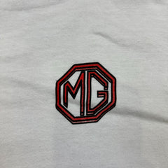 Vintage 90s MG MGB T Shirt Mens Large White USA Sports Car Single Stitch Tee
