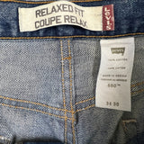 Vintage Y2K Levi's 550 Jeans Mens 34x29 Blue Relaxed Fit Faded Medium Wash Baggy Denim Pants