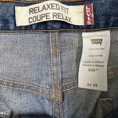 Vintage Y2K Levi's 550 Jeans Mens 34x29 Blue Relaxed Fit Faded Medium Wash Baggy Denim Pants
