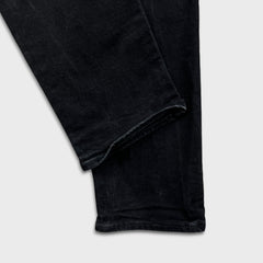 Levi's 512 Jeans Men 34x30 Black Slim Taper Leg Dark Wash Mid Rise Stretch Denim Pants