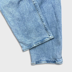Levi's Ribcage Straight Jeans Womens 29x27 Blue High Rise Light Wash Denim Pants