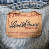 Levi's Strauss Signature Denim Jacket Mens Medium Blue Light Wash Faded Trucker