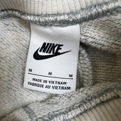 Nike Sportswear Sweatpants Womens Medium Gray Double Waisted Swoosh Taper Leg