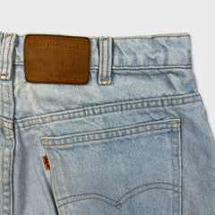 Vintage 90s Levi's 619 Jeans Mens 32x29 Orange Tab Light Wash Frayed Leg Denim Pants