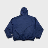 Vintage 90s Reebok Jacket Mens XL Blue Full Zip Outdoor Hooded Coat