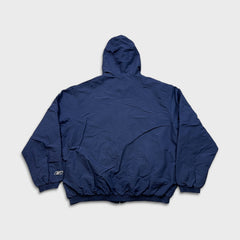 Vintage 90s Reebok Jacket Mens XL Blue Full Zip Outdoor Hooded Coat