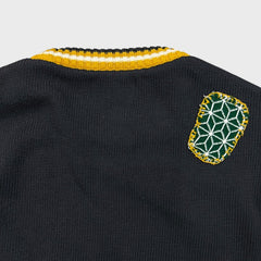 Vintage 90s Polo Ralph Lauren Knit Sweater Mens Medium Blue USA American Flag Sweatshirt