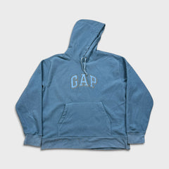 Vinatge Y2K Gap Fleece Mens Medium Blue Spell Out Outdoor Pullover Jacket