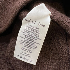 Aritzia Wilfred Free Lolan Sweatshirt Womens Small Brown Merino Wool Cropped Top