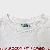 Vintage 90s Many Moods Of Homer Simpson T Shirt Mens White Large Distressed Cartoon Tee