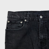 Levi's 512 Jeans Mens 33x32 Black Slim Taper Leg Dark Wash Mid Rise Stretch Denim Pants