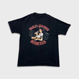 Vintage 2015 Harley Davidson T Shirt Mens Large Black Music City Biker Girl Tee