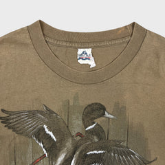 Vintage Y2K Duck Commander T Shirt Mens Large Brown Mallard Ducks Hunting Tee