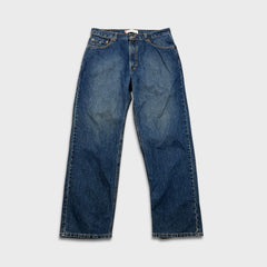 Vintage 90s Levi's 569 Jean Mens 36x34 Blue Loose Straight Dark Wash Baggy Denim Pants