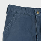Carhartt Pants Mens 30x30 Blue Loose Fit Carpenter Workwear Hammer Loop Canvas