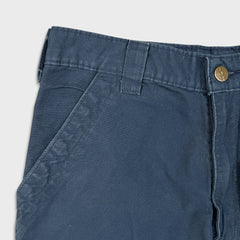 Carhartt Pants Mens 30x30 Blue Loose Fit Carpenter Workwear Hammer Loop Canvas