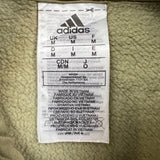 Adidas Hoodie Mens Medium Green Essentials Stripe Spell Out Logo Hooded Sweater