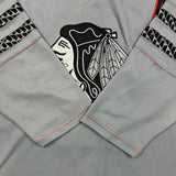 Reebok Chicago Blackhawks Duncan Keith Jersey Mens 2XL Grey Alternate NHL Fight Strap