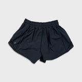 Lululemon Hotty Hot Short II *Long 4" Womens Size 6 Black Athletic Lined