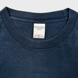 Vintage 90s Blank T Shirt Mens Large Blue Made In USA Faded Short Sleeve Tee