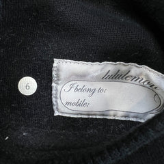 Lululemon Scuba Hoodie Womens Size 6 Black Full Zip Sports Hooded Sweatshirt