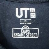 Uniqlo x Kaws x Sesame Street Cookie Monster Tee Mens Medium Blue Graphic T Shirt