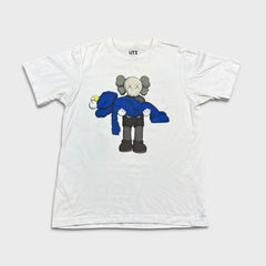 KAWS x Uniqlo Gone T Shirt Mens Small White Graphic Short Sleeve Tee