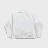 Vintage Y2K Nike Sportswear Sweatshirt Mens 2XL White Swoosh Full Zip Sweater