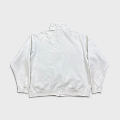Vintage Y2K Nike Sportswear Sweatshirt Mens 2XL White Swoosh Full Zip Sweater