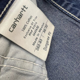 Carhartt Jeans Mens 36x32 Blue Original Dungaree Fit Workwear Baggy Denim Pants