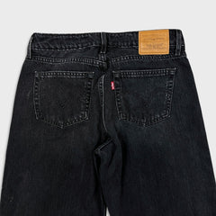 Levi's Low Loose Jeans Womens 28x29 Black Wide Leg Baggy Dark Wash Denim Pants