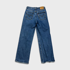 Levi's Ribcage Straight Ankle Jeans Womens 28x27 Blue High Rise Medium Wash Denim Pants