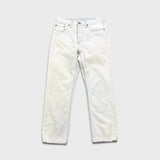 Levi's 501 Jeans Womens 27x26 White Original Fit Straight Light Wash Denim Pants