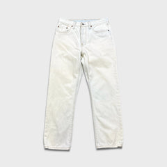 Levi's 501 Jeans Womens 27x26 White Original Fit Straight Light Wash Denim Pants