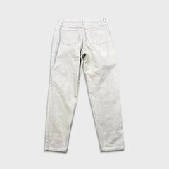 Vintage 90s Wrangler Mom Jeans Womens 34x32 White USA High Waist Taper Leg Denim