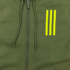 Adidas Sportswear Overlay Full Zip Track Top Hoodie Mens Medium Green Athletic Sweater