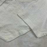 Vintage 80s Blank T Shirt Mens Medium White Single Stitch Basic Short Sleeve Tee