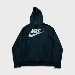 Nike Sportswear Hoodie Mens Medium Black Swoosh Pullover Hooded Sweatshirt