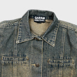 Vintage 90s Garam Debutant Japanese Denim Jacket Mens Medium Blue Sun Faded Trucker