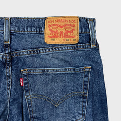Levi's 511 Jean Mens 32x30 Blue Slim Fit Mid Rise Medium Wash Stretch Denim Pants