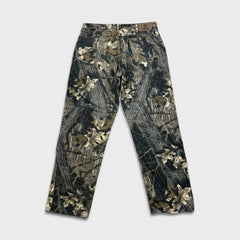 Wrangler RealTree Camo Jeans Mens 36x32 Green Relaxed Double Knee Hunting Pants