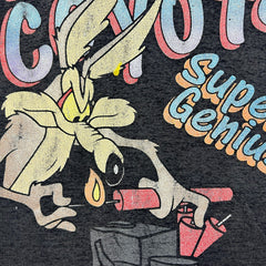 Vintage 1993 Looney Tunes Wile E Coyote T Shirt Mens Medium Black Novel Teez Single Stitch