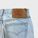 Vintage 90s Levis 501 Jeans Womens 29x31 Original Straight Light Wash Distressed Denim Pants