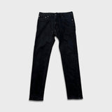 Levi's 512 Jeans Mens 33x32 Black Slim Taper Leg Dark Wash Mid Rise Stretch Denim Pants