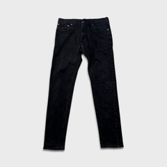 Levi's 512 Jeans Mens 33x32 Black Slim Taper Leg Dark Wash Mid Rise Stretch Denim Pants