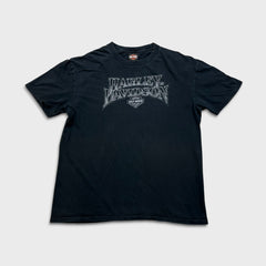 Vintage 2008 Harley Davidson T Shirt Mens XL Black Motor Sport Biker Tee
