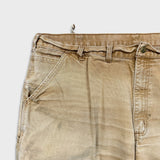 Carhartt B11 Pants Mens 44x30 Beige Loose Straight Duck Dungaree Fit Distressed