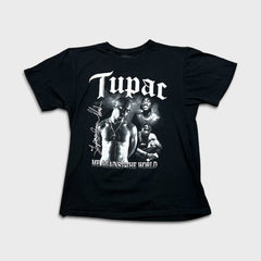 Tupac Shakur T Shirt Mens Large Black Me Against The World Graphic Rap Tee