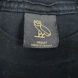October's Very Own Long Sleeve Shirt Mens Medium Black OVO Collegiate Spell Out Tee
