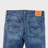 Levi's 505 Jeans Mens 36x32 Blue Regular Fit Straight Leg Dark Wash Stretch Denim Pants